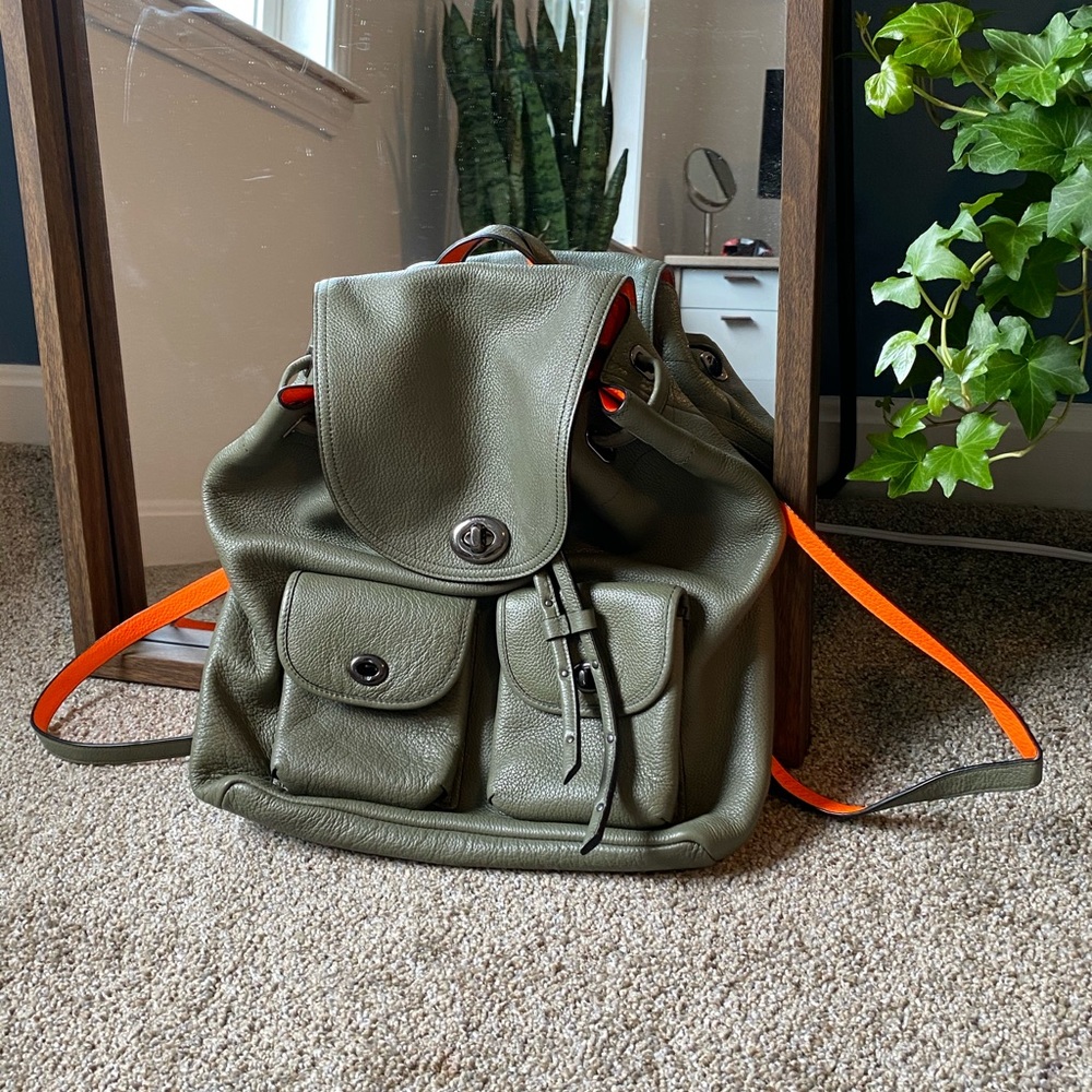 Coach leather backpack
